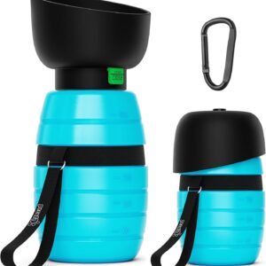 pecute Dog Water Bottle 500ml, Portable Puppy Drinking Bottles Leak Proof Pet Travel Bottle, Lightweight Water Dispenser Bowl for Outdoor Walks Trips Hikes Travels