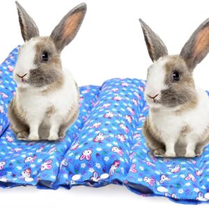 pranovo Double Flop Bed Rabbit Cuddle Bed Bunny Snuggle Bed with Detachable Pillows for Rabbits Small Pets Cats Prevent Sore Hock