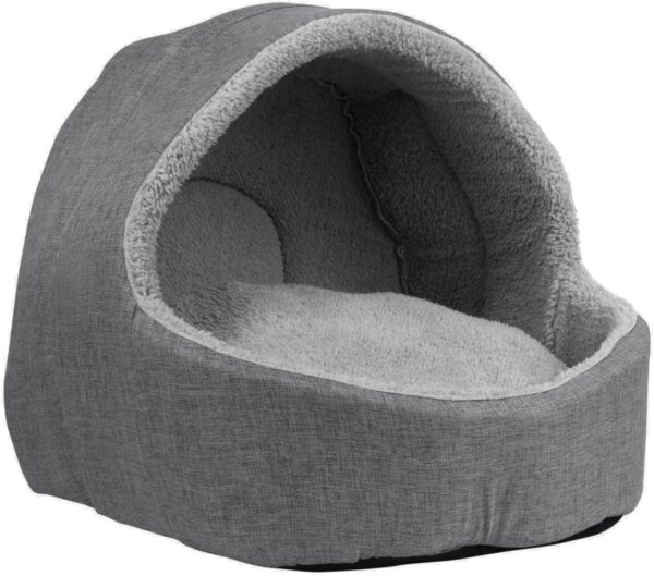 proudpet Cat Igloo Bed Pet Kitten Small Dog Cosy Fleece Cave Hideout (Grey)