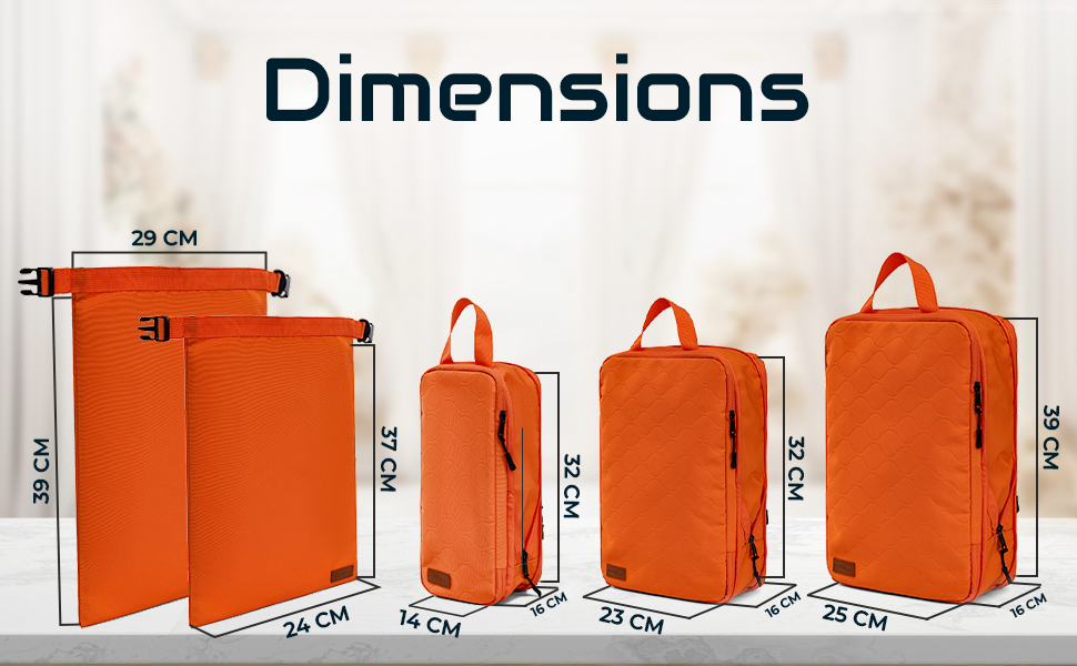 dimensions, travel bags