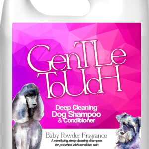 Pretty Pooch Gentle Touch Dog Shampoo & Conditioner (Baby Powder Fragrance) - A Non-itchy, Professional Deep Cleaning Shampoo for Dogs with Sensitive Skin! (5 Litre Baby Powder)