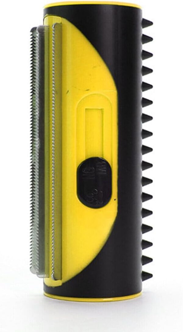 3-in-1 Undercoat Hair Brush, Reusable Pet Hair Remover, Deshedding Trimmer Tool, Pet hair Grooming Comb, Fur care dog brush, Depilatory Roller for Dogs, Cats and all pet hair types. (Yellow)