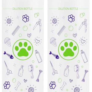 4 Pack Pet Shampoo Dilution Bottles, Specialties Mixing Bottle for Concentrated Dog Shampoo, Mixing Bottle for Dog Grooming Shampoo and Conditioner Grooms (4)