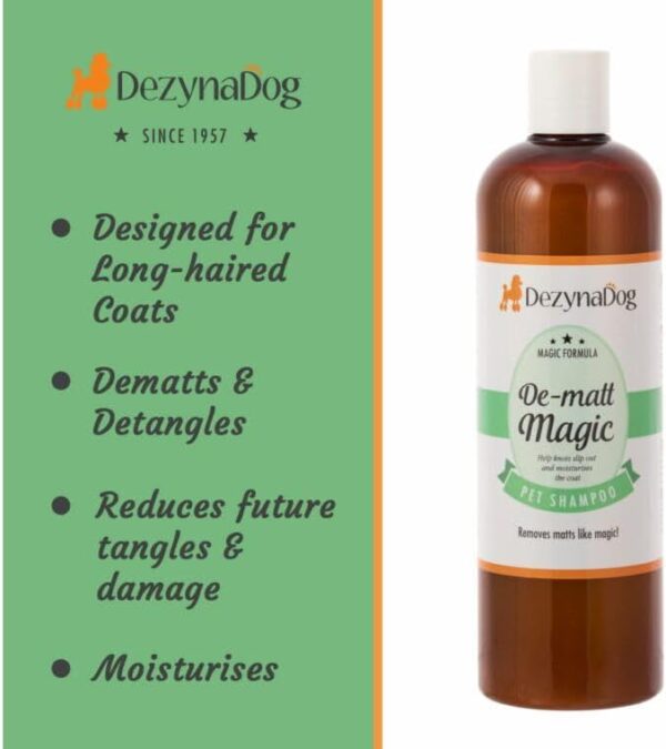 Dezynadog Magic Formula De-Matt Magic Dog Shampoo - Dematting and Detangling Shampoo for Dogs - Prevents Coat Damage & Reduces the Chance of Future Tangles - Remove Matts Like Magic, 5 Litre - Image 2