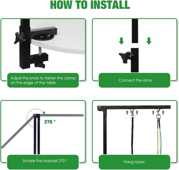 Urban Deco Pet Grooming Arm with Clamp Innovative Portable Two Grooming Arms - 41 inch Height Adjustable,Dog Grooming Loop and No Sit Haunch Holder for Large and Small Dogs,Cats - Image 3