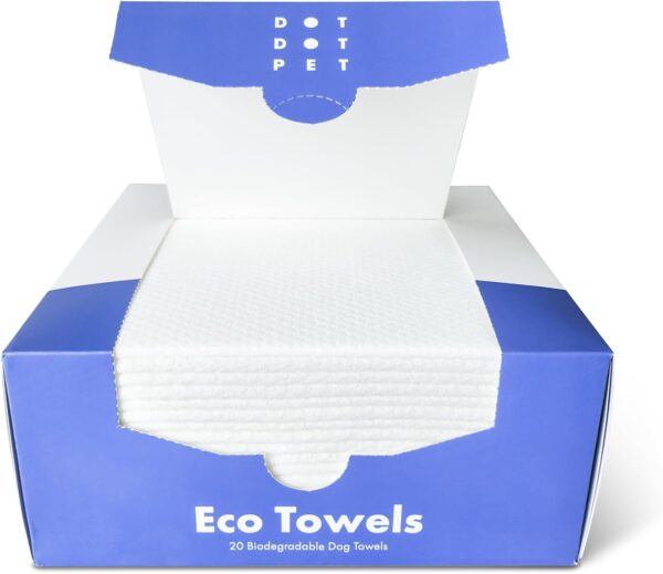 DotDotPet Biodegradable Dog Towels 20 x Eco Friendly Dog Drying Towel - Absorbent Quick Drying Award Winning Dog Towels - Dog Walking and Travel Essential - Single Use 100% Natural Pet Towels - Image 3