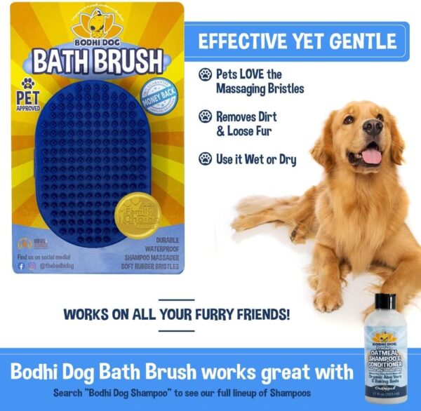 NEW Grooming Pet Shampoo Brush | Soothing Massage Rubber Bristles Curry Comb for Dogs & Cats Washing | Professional Quality - Image 5