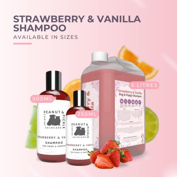 Peanut & Pickle | Strawberry & Vanilla - Dog Puppy Shampoo - Enhanced Conditioning with Neem Leaf & Fennel Seeds, Ideal for Cockapoos & Cavapoos (5L) - Image 4