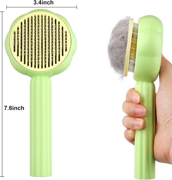 Cat Brush Dog Brush, YETEE Dog Grooming Brush, Dog Brushes for Grooming Effectively Removes Loose Undercoat, Cat Grooming Brush Dog Brushes for Shedding, Cat Brush for Short/Long Haired Cats(Green) - Image 4