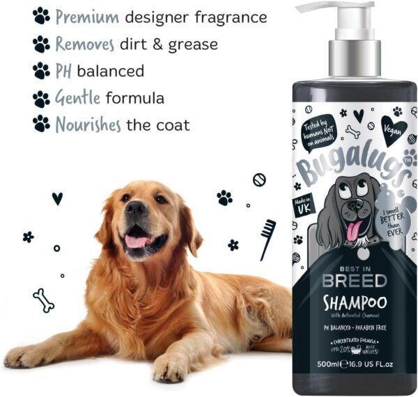 BUGALUGS Breed Dog Shampoo dog grooming shampoo products for smelly dogs with designer scent, best puppy shampoo, shampoo conditioner, Vegan pet shampoo professional (Shampoo 500ml) - Image 8