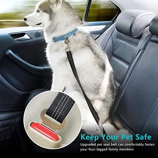 Voarge Dog Seat Belt for Car, 2 Pack Adjustable Dog Car Seat Belt, Seat Belt for dogs with Anti shock Bungee Buffer One of Important Car Travel Accessories for Dogs Adjustible, Elastic - Image 7