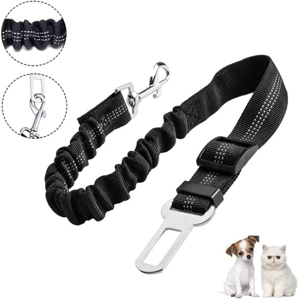 Voarge Dog Seat Belt for Car, 2 Pack Adjustable Dog Car Seat Belt, Seat Belt for dogs with Anti shock Bungee Buffer One of Important Car Travel Accessories for Dogs Adjustible, Elastic - Image 6