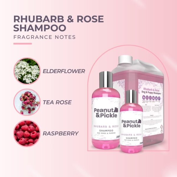 Peanut & Pickle | Rhubarb & Rose - Dog & Puppy Shampoo: Luxurious Summery Cleanse (5L) - Image 5