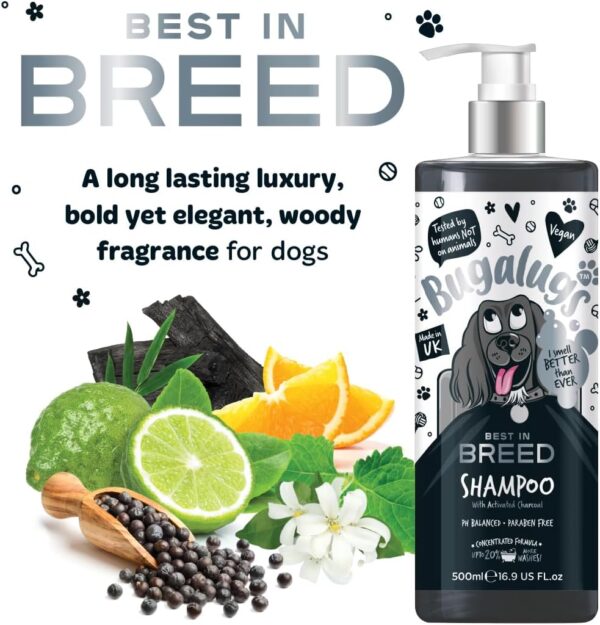 BUGALUGS Breed Dog Shampoo dog grooming shampoo products for smelly dogs with designer scent, best puppy shampoo, shampoo conditioner, Vegan pet shampoo professional (Shampoo 500ml) - Image 2