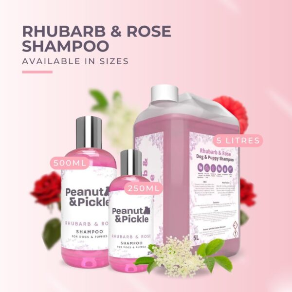 Peanut & Pickle | Rhubarb & Rose - Dog & Puppy Shampoo: Luxurious Summery Cleanse (5L) - Image 6