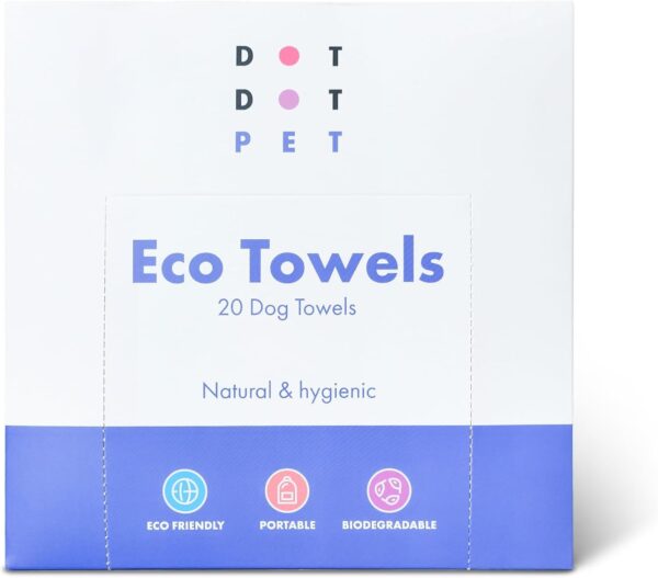 DotDotPet Biodegradable Dog Towels 20 x Eco Friendly Dog Drying Towel - Absorbent Quick Drying Award Winning Dog Towels - Dog Walking and Travel Essential - Single Use 100% Natural Pet Towels - Image 7