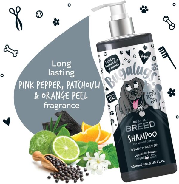 BUGALUGS Breed Dog Shampoo dog grooming shampoo products for smelly dogs with designer scent, best puppy shampoo, shampoo conditioner, Vegan pet shampoo professional (Shampoo 500ml) - Image 5