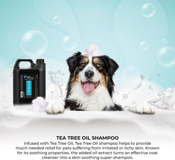 GROOM PROFESSIONAL Tea Tree Oil Dog Shampoo - Dog Shampoo for Sensitive Skin - Soothing Shampoo for Itchy Skin - Relieves Skin Irritations - Soothes and Heals - For Any Coat Type, 4 Litre - Image 4