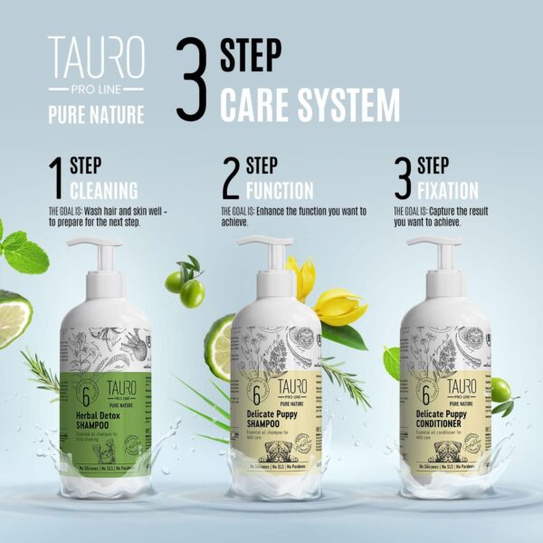 Tauro Pro Line Pure Nature Herbal Detox Deep Cleansing Gentle Formula Pet Shampoo Healthy Skin & Coat Care Grooming For Dogs And Cats With Essential Oils - Image 3