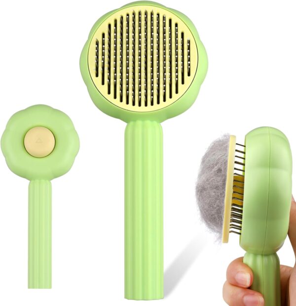 Cat Brush Dog Brush, YETEE Dog Grooming Brush, Dog Brushes for Grooming Effectively Removes Loose Undercoat, Cat Grooming Brush Dog Brushes for Shedding, Cat Brush for Short/Long Haired Cats(Green) - Image 8