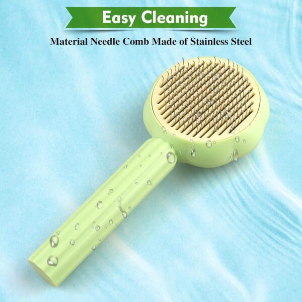 Cat Brush Dog Brush, YETEE Dog Grooming Brush, Dog Brushes for Grooming Effectively Removes Loose Undercoat, Cat Grooming Brush Dog Brushes for Shedding, Cat Brush for Short/Long Haired Cats(Green) - Image 6