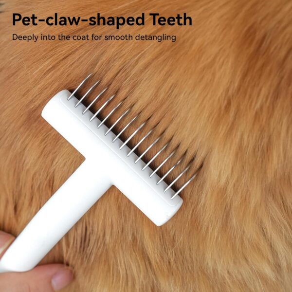 aumuca Cat Brush for Long Haired Cats, Dog Brush for Shedding Deshedding Brush Dematting Comb for Cats Dogs Removing Loose and Matted Fur, Knots and Tangled Hair - Image 7