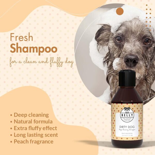 Belly Organic Dog Shampoo - Natural Dog Shampoo For Smelly Dogs - Sensitive Dog Shampoo For Dry Itchy Skin - Dog Shampoo Sensitive Skin, Deshedding Shampoo For Dogs, Pet Shampoo for Dog, 250ml - Image 2