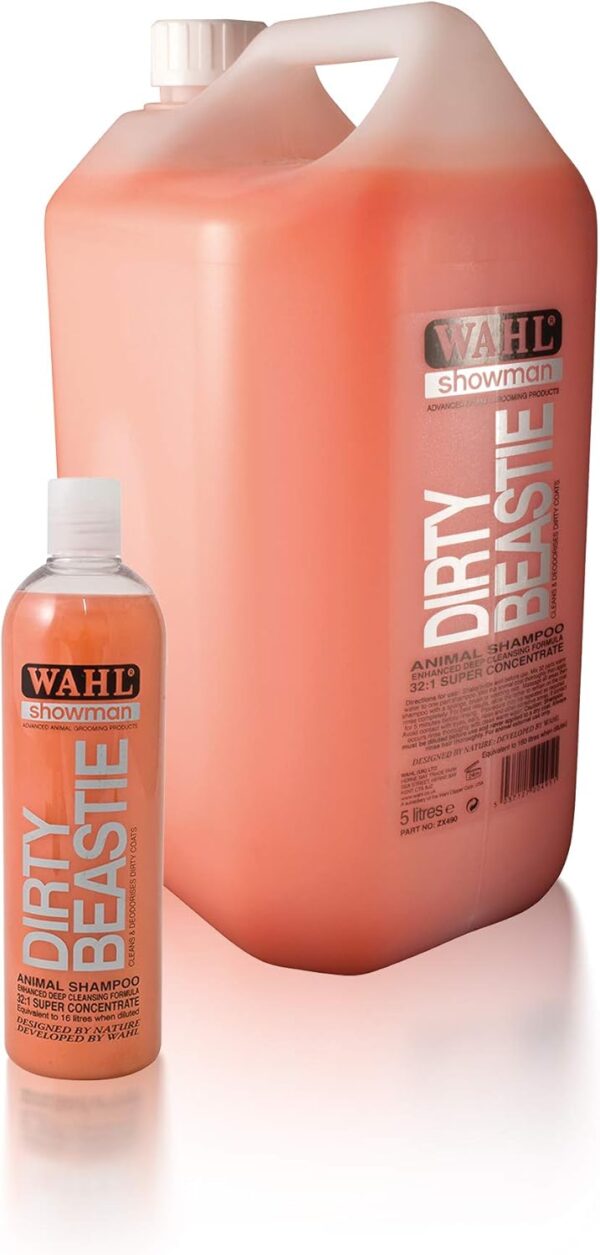 WAHL Arco/Bravura Blade & Dirty Beastie Shampoo, Dog Shampoo, Shampoo for Pets, Natural Pet Friendly Formula, For Dirty Pet Coats, Concentrate 32:1, Remove Dirt and Odours, Smelly Coat, 5L - Image 7