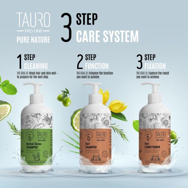 Tauro ProLine Pure Nature 5in1 Moisturising Shampoo for Dogs and Cats Sulfate Parabens SLS Free Natural Composition Grooming Product With Essential Oils For Gentle Coat & Skin Deep Hydration - Image 3