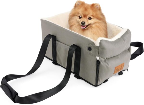 Dog Car Seat for Small Dogs Pet Car Booster Seat Detachable and Washable Center Console Dogs and Cats Car Seat for Puppy Cat Pet Up to 13 Lbs Fits Car Outdoor Travel - Image 7