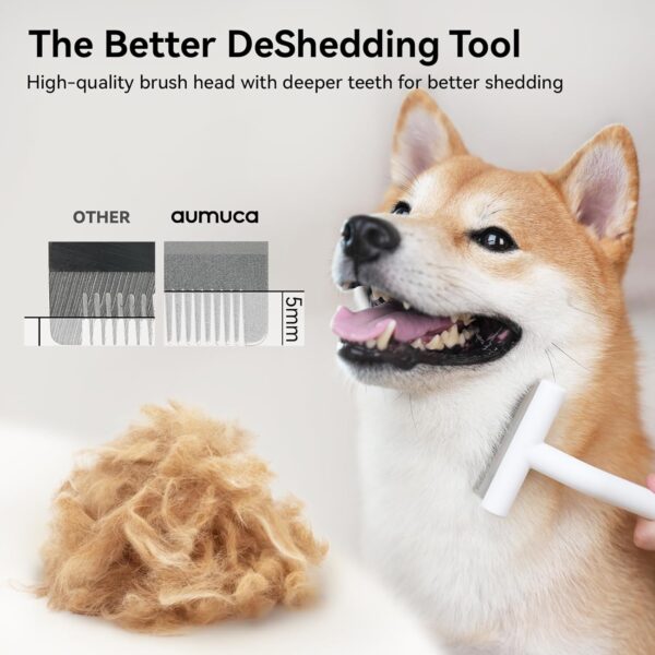 aumuca Cat Brush for Short Haired Cats Dogs, Deshedding Brush for Dogs and Cats Dog Brush with One-Piece Construction Cat comb for Shedding, Removing Loose Hair, Grooming - Image 4