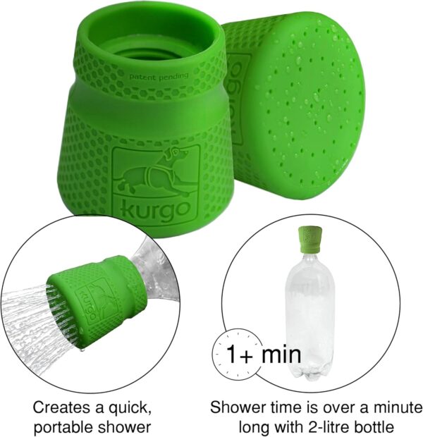 Kurgo Mud Dog Travel Shower, Works with any 2 Litre Water Bottle - Image 2