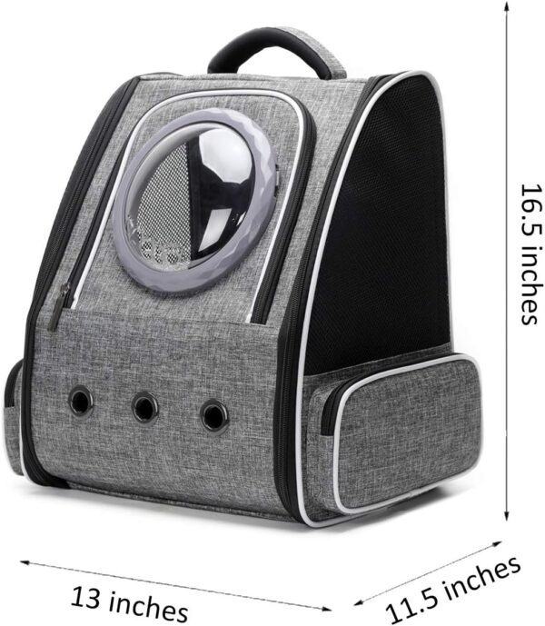 Cat Bubble Backpack, Space Capsule Astronaut Bubble Dome Cat Backpack Carrier for Kitten and Small Dogs up to 7kgs, Airline Approved Cat Carrying Bag for Travelling Hiking - Image 2