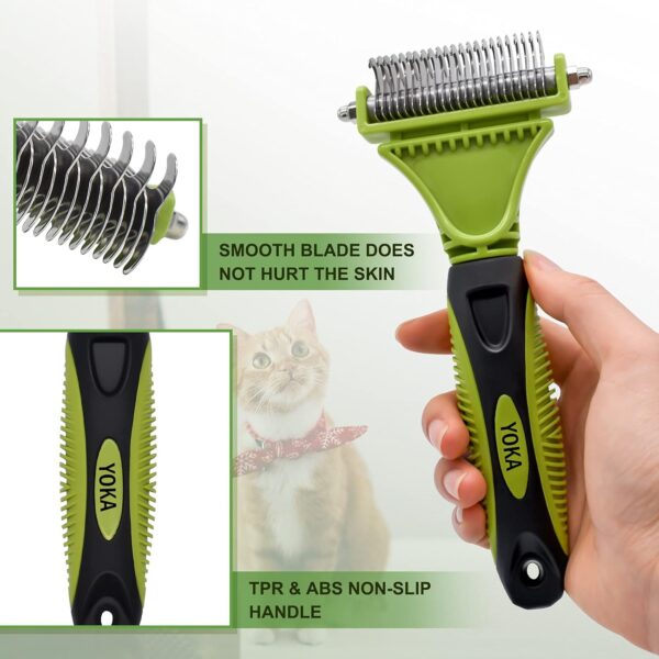 Dogs Knot Remover Rake, Dematting Comb for Dog - Pets Brushes for Grooming Long/Heavy Hair Dogs and Cats, Removes Loose Undercoat, Knots, and Angled Hair - Image 5