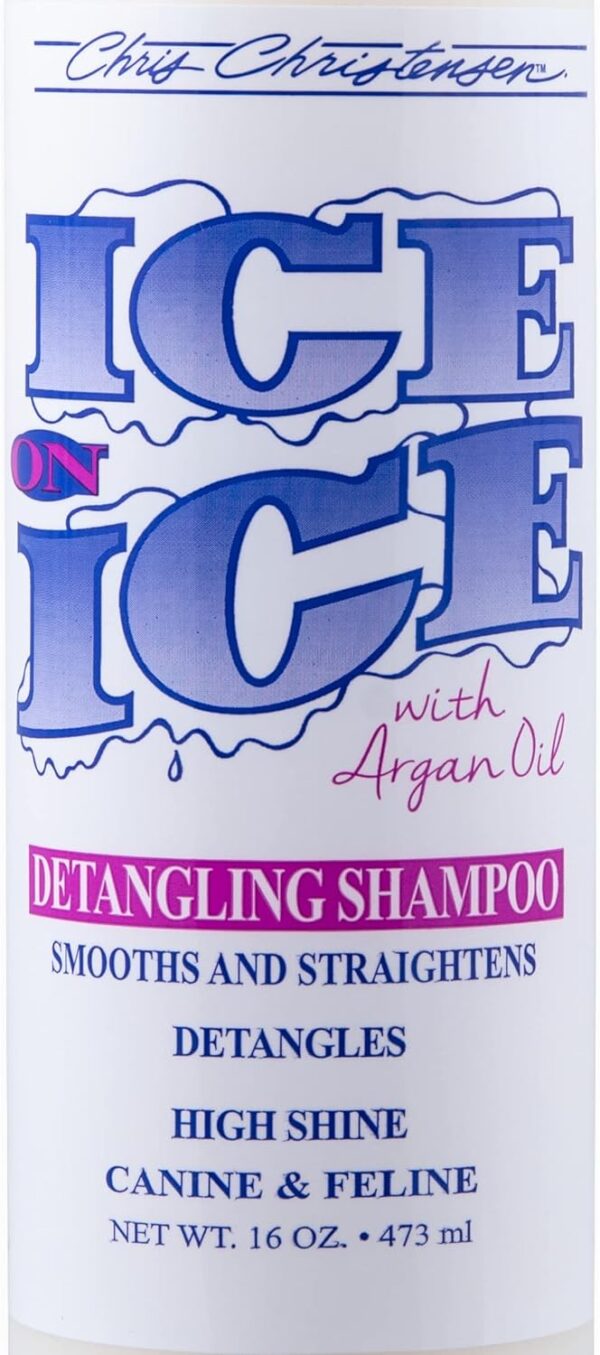 Chris Christensen Ice on Ice Dog Shampoo - Detangling Shampoo for Dogs - Designed for Dull, Dry or Damaged Coats - Detangles & Revives Coat - Infused with Argan Oil to Reduce Frizz - Adds Shine, 473ml - Image 3