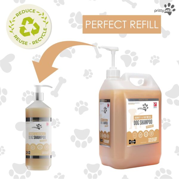 Oatmeal Dog Shampoo PRITTY PETS 5 LITRE Oatmeal Shampoo for Dogs - Professional PH Balanced, Cruelty Free, Silicone & Paraban Free, Puppy Friendly Dog Grooming Shampoo - Made in the UK (5L with Pump) - Image 6