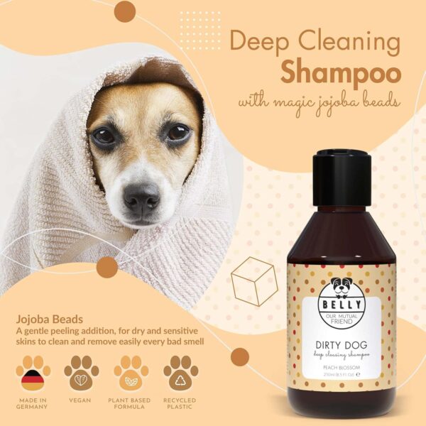 Belly Organic Dog Shampoo - Natural Dog Shampoo For Smelly Dogs - Sensitive Dog Shampoo For Dry Itchy Skin - Dog Shampoo Sensitive Skin, Deshedding Shampoo For Dogs, Pet Shampoo for Dog, 250ml - Image 5