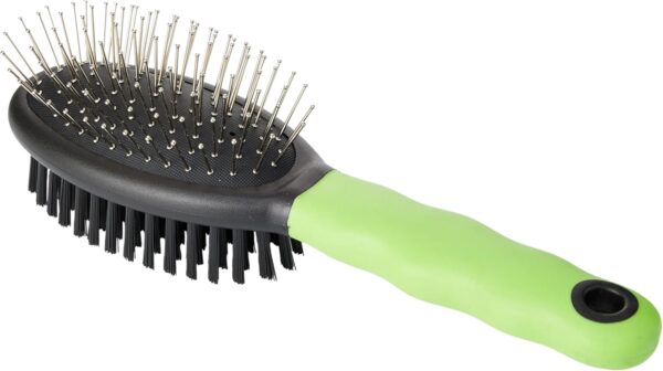 Ferplast Combination brush for cats GRO 5798, Delicate rounded tips, Soft bristles, Ideal for short, medium and long-haired animals, 19,5 x 5,5 x h 5,5 cm - Image 2