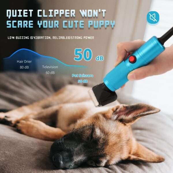 CGOLDENWALL Dog Clippers for Grooming 280W, 2000-6000RPM Stepless Speed Control, 3m Power Cord, Low Noise< 50DB, Ideal for Pets of All Coat Types, with 2 Blades & 2 Combs (3/6mm, 9/12mm) - Image 3