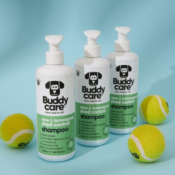 Shed Control Dog Shampoo by Buddycare | Aloe & Lemongrass Scented | With Aloe Vera and Pro Vitamin B5 (500ml) - Image 5