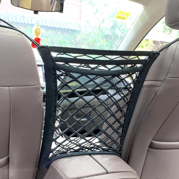 ZHUGULIALI Car Dog Guard Pet Barrier Dog Car Net Barrier Pet Dog Car Barrier Pet Car Mesh Fence Retractable Storage Bag Pet Dogs Car Driving Accessories Safety Travel 3 Layer Pet Dogs Car Driving - Image 5