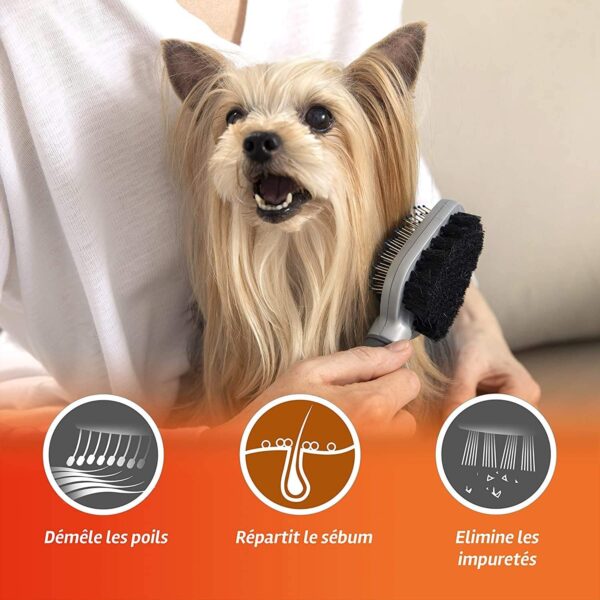 FURminator Dual Grooming Brush for Cats and Dogs - Image 2