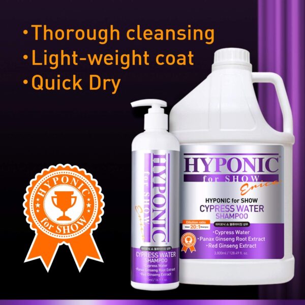 HYPONIC for Show Premium Cypress Water VOLUMIZING Shampoo - Professional Show Line for High Performance, Advanced Formula - Optimized Cleansing + Performance for The Perfect Show 16.9oz (500ml) - Image 3