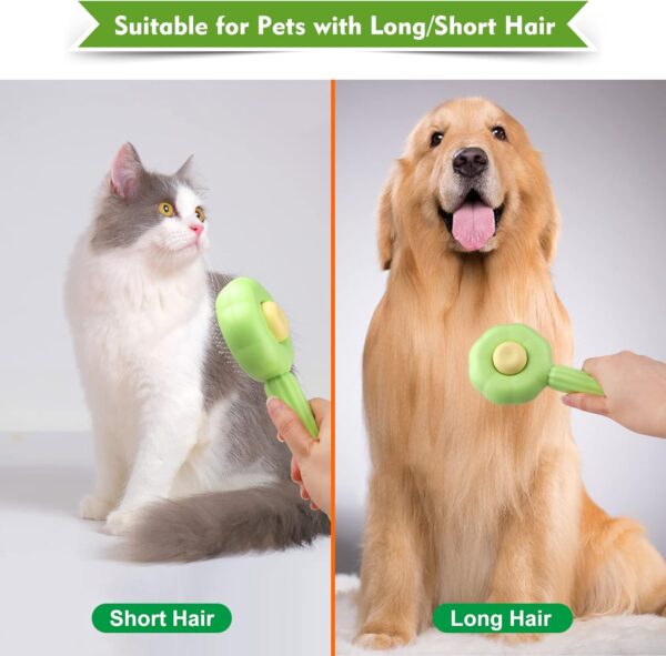 Cat Brush Dog Brush, YETEE Dog Grooming Brush, Dog Brushes for Grooming Effectively Removes Loose Undercoat, Cat Grooming Brush Dog Brushes for Shedding, Cat Brush for Short/Long Haired Cats(Green) - Image 5