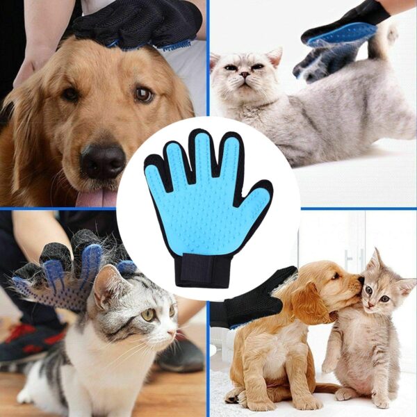 Aruicheng Cat Grooming Glove Dog Grooming Glove Pet Hair Remover Cat Brush Glove Massage Deshedding Gloves For Dogs, Cats, Rabbits & Horses with Long/Short/Curly Hair - Image 5