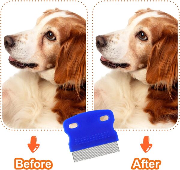 GUBCUB Pets Grooming Comb Kit for Small Dogs Puppies For Tear Stain Remover, 2-in-1 with Round Teeth to Remove Knots Crust Mucus - Image 5