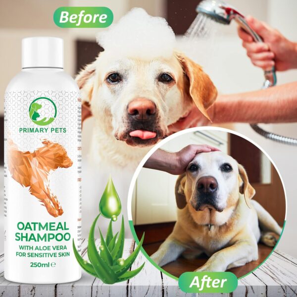 Oatmeal Dog Shampoo, Dog Shampoo Sensitive Skin. Natural Dog Shampoo, Containing Aloe Vera & Provitamin B5 ideal, Dog Shampoo for Itchy Skin, Puppy, Dog Shampoo - Image 2