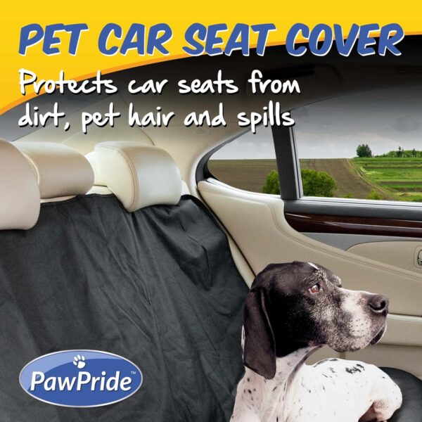 PawPride Luxury Dog Car Seat Cover Mat - Waterproof, Scratch Proof, Non Slip with Seat Anchors, Travel Car Accessory for your Puppy, Cat or Kids! Strong Car Seat Protector and Machine Washable - Image 2