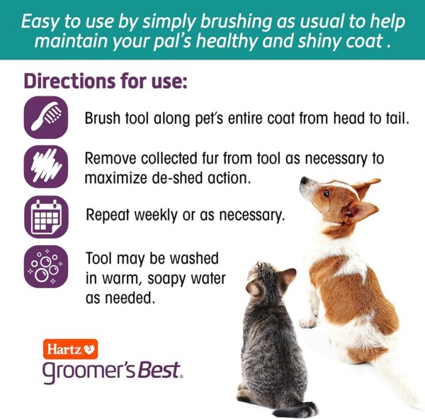 HARTZ, Groomer's Best Small Slicker Brush for Cats and Small Dogs, Black/Violet, 1 Count - Image 7