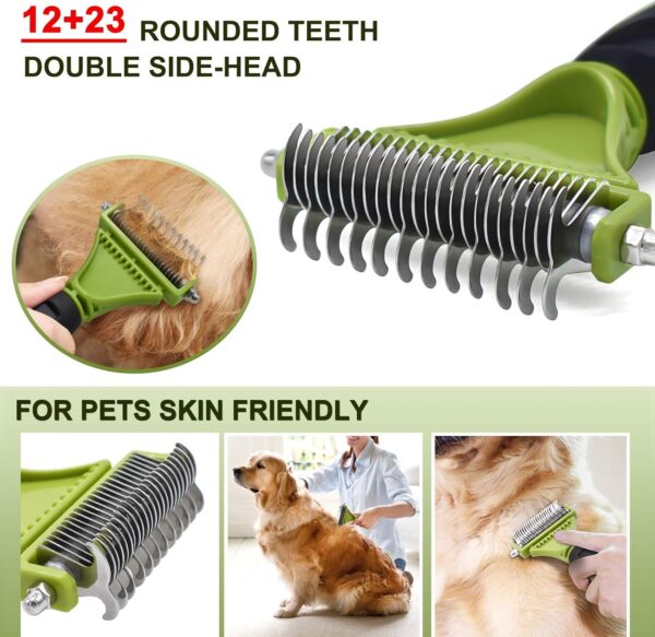 Dogs Knot Remover Rake, Dematting Comb for Dog - Pets Brushes for Grooming Long/Heavy Hair Dogs and Cats, Removes Loose Undercoat, Knots, and Angled Hair - Image 4